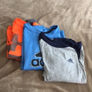 3 Athletic Long Sleeve Boys Tees SZ 5T